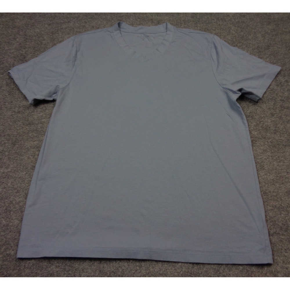 Mott & Bow T-Shirt Mens XL Blue Classic V-Neck Driggs Cotton Short Sleeve Tee